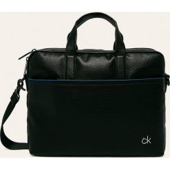 Calvin Klein - Torba. Czarne torby męskie skórzane Calvin Klein, bez wzorów, ze skóry ekologicznej, eleganckie. Za 539,90 zł.