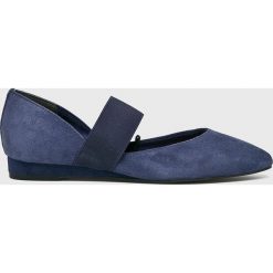 Tamaris - Baleriny. Niebieskie baleriny damskie Tamaris, bez wzorów, ze skóry, bez obcasa. Za 199,90 zł.