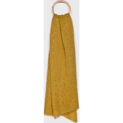 Pieces - Szal. Zielone szaliki damskie marki Pieces, bez wzorów, z tkaniny. W wyprzedaży za 39,90 zł.