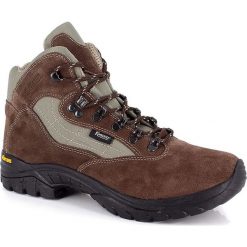 Buty trekkingowe męskie: Skórzane buty trekkingowe „Nimba” w kolorze brązowym