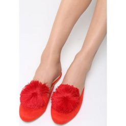 Czerwone Klapki Back to Life. Czerwone crocsy damskie Born2be, z materiału, na obcasie. Za 59,99 zł.
