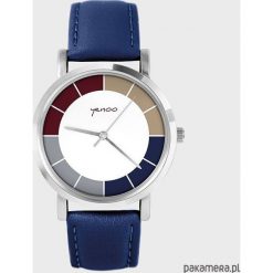 Zegarki męskie: Zegarek – Classic, tricolor – granat, skórzany