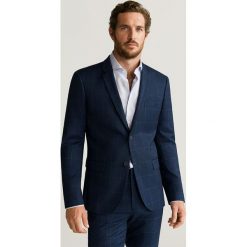 Mango Man - Marynarka Paulo. Niebieskie garnitury męskie Mango Man, bez wzorów, z elastanu. Za 349,90 zł.