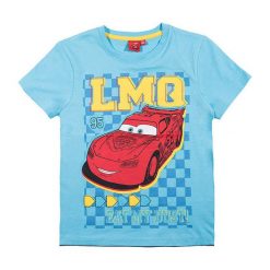 T-shirty chłopięce z nadrukiem: Koszulka „Cars” w kolorze niebieskim