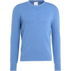 Swetry klasyczne męskie: 120% Cashmere Sweter saphire