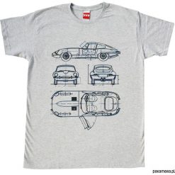 Koszulka JAGUAR E-TYPE GRAY tshirt. Szare koszulki męskie Pakamera, m, bez wzorów, bez kołnierzyka. Za 77,00 zł.