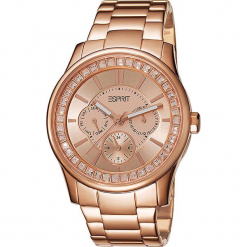 Zegarek kwarcowy "Starlight" w kolorze różowozłotym. Żółte, analogowe zegarki damskie Esprit Watches, ze stali. W wyprzedaży za 363,95 zł.