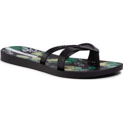 Japonki IPANEMA - Kirei Silk V Fem 82770 Black/Black 20766. Czarne klapki damskie Ipanema, bez wzorów, z tworzywa sztucznego, bez obcasa. Za 69,99 zł.