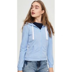Bluzy damskie: Bluza z kapturem – Niebieski