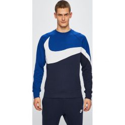 Nike - Bluza. Niebieskie bluzy męskie Nike, xl, bez wzorów, z bawełny, z okrągłym kołnierzem, bez rękawów, bez kaptura. Za 299,90 zł.