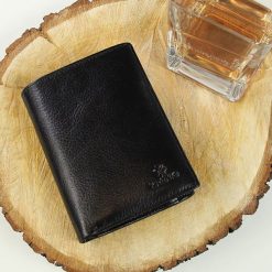 Portfel skórzany męski KRENIG Classic 12028 czarny - Czarny. Czarne portfele męskie Krenig, bez wzorów, ze skóry. Za 139,99 zł.