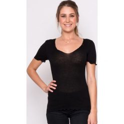 Koszulka w kolorze czarnym. Czarne podkoszulki damskie Mare, xl, z wełny. W wyprzedaży za 119,95 zł.