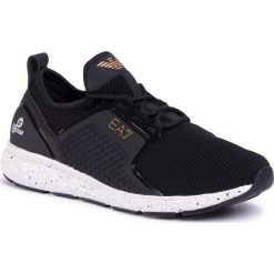Sneakersy EA7 EMPORIO ARMANI - X8X012 XK132 M502 Black/Gold/Speckled. Czarne sneakersy męskie EA7 Emporio Armani, bez zapięcia. Za 889,00 zł.