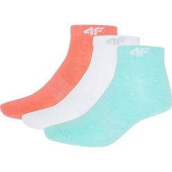 Skarpetki damskie: 4f Skarpety damskie białe+miętowe+koralowe NEON r. 35-38 (H4L18-SOD001 63N)