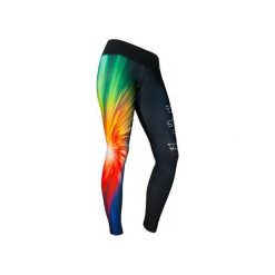 LEGGINSY FREEDOME. Czarne legginsy sportowe damskie marki Feelj!, s, z nadrukiem, z dzianiny, do biegania. Za 149,00 zł.