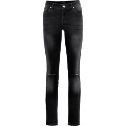 Dżinsy Skinny push up bonprix szary denim. Szare jeansy damskie bonprix, bez wzorów, z jeansu. Za 54,99 zł.