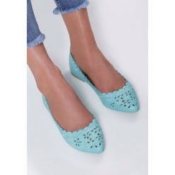 Miętowe Balerinki Stately. Zielone baleriny damskie Renee, bez wzorów, bez obcasa, na płaskiej podeszwie. Za 49,99 zł.