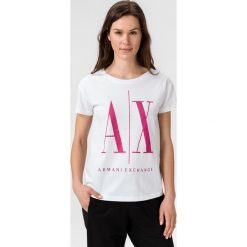 Armani Exchange Koszulka Biały. Białe koszulki damskie Armani Exchange, xs, z nadrukiem, z bawełny, bez kołnierzyka. Za 240,95 zł.