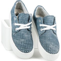 Trampki damskie slip on: Ażurowe trampki na platformie CLARINDA