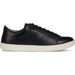 Geox - Buty. Czarne buty sportowe męskie Geox, ze skóry, na sznurówki. W wyprzedaży za 299,90 zł.