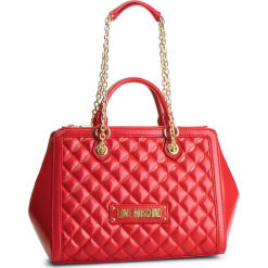 Torebka LOVE MOSCHINO - JC4000PP17LA0500 Rosso. Czerwone torebki klasyczne damskie Love Moschino, bez wzorów, ze skóry ekologicznej, eleganckie, bez dodatków. W wyprzedaży za 579,00 zł.