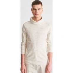 Bluza z golfem - Beżowy. Brązowe bluzy męskie Reserved, s, bez wzorów, z golfem, bez rękawów, bez kaptura. W wyprzedaży za 49,99 zł.