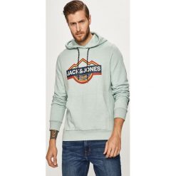 Jack & Jones - Bluza. Zielone bluzy męskie Jack & Jones, xl, z nadrukiem, z bawełny, z kapturem, bez rękawów, z kapturem. W wyprzedaży za 119,90 zł.