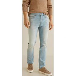 Mango Man - Jeansy Tim4. Niebieskie jeansy męskie marki Mango Man, bez wzorów. Za 199,90 zł.