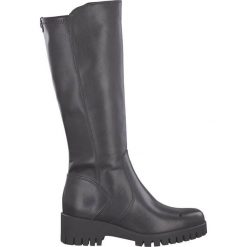 Tamaris Kozaki czarny female czarny 39. Czarne kozaki damskie Tamaris, ze skóry, bez obcasa, na zamek. Za 379,00 zł.