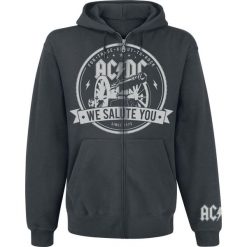 AC/DC We Salute You Bluza z kapturem rozpinana ciemnoszary (Anthracite). Szare bluzy męskie rozpinane marki AC/DC, l, z nadrukiem, z kapturem. Za 199,90 zł.