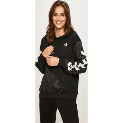 Converse - Bluza. Czarne bluzy damskie Converse, s, bez wzorów, z bawełny, bez rękawów, z kapturem. W wyprzedaży za 199,90 zł.