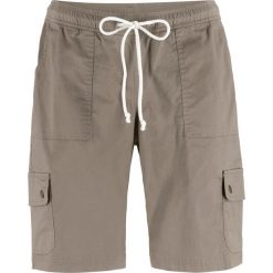 Szorty bojówki z wygodnym paskiem bonprix jasnooliwkowy. Zielone bojówki damskie bonprix. Za 74,99 zł.