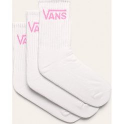 Vans - Skarpetki (3-pack). Białe skarpetki damskie Vans, z nadrukiem, z elastanu. Za 79,90 zł.
