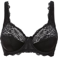 Biustonosz na fiszbinach bonprix czarny. Czarne biustonosze bonprix, w paski, z koronki. Za 54,99 zł.