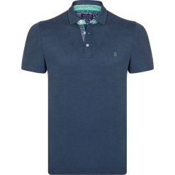 Koszulka polo w kolorze niebieskim. Niebieskie koszulki męskie Giorgio di Mare, s, z haftami, z bawełny, bez rękawów. W wyprzedaży za 87,95 zł.