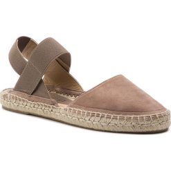 Espadryle UNISA - Baron Ks Funghi Ksde SS. Pomarańczowe espadryle damskie Unisa, bez wzorów, ze skóry, bez obcasa. W wyprzedaży za 219,00 zł.