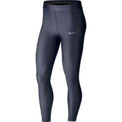 Legginsy Nike Speed 7/8 Running Tights W Granatowe. Szare spodnie damskie marki Nike, bez wzorów, z materiału, do biegania. Za 149,99 zł.