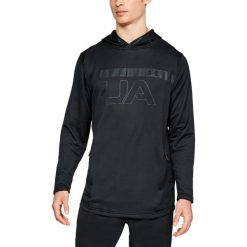 Bejsbolówki męskie: Under Armour Bluza męska Tech Terr PO Graphic Hoodie czarna r. XL (1306445-001)