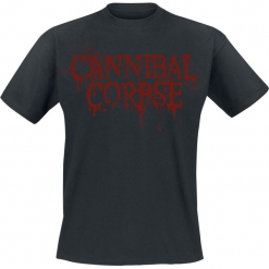 Cannibal Corpse Logo T-Shirt czarny. Czarne t-shirty męskie z nadrukiem Cannibal Corpse, l, z dekoltem na plecach. Za 54,90 zł.