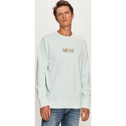 Levi's - Bluza. Niebieskie bluzy męskie Levi's®, s, z nadrukiem, z bawełny, z okrągłym kołnierzem, bez rękawów, bez kaptura. Za 279,90 zł.