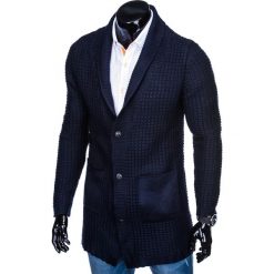 Swetry męskie: SWETER MĘSKI ROZPINANY E119 - GRANATOWY