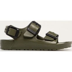 Birkenstock - Sandały dziecięce Milano. Zielone sandały dziewczęce Birkenstock, z gumy, na klamry. Za 119,90 zł.