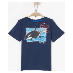 S.Oliver T-Shirt Chłopięcy 92 - 98 Niebieski. Niebieskie t-shirty chłopięce marki S.Oliver. W wyprzedaży za 29,00 zł.