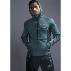 Bluza męska 4F x PROSTO. Pomarańczowe bluzy męskie s, z nadrukiem, z dzianiny, z kapturem, bez rękawów, z kapturem. W wyprzedaży za 169,99 zł.