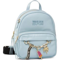 Plecak VERSACE JEANS COUTURE - E1VVBB66 71502 904. Niebieskie plecaki damskie Versace Jeans Couture, bez wzorów, z jeansu, klasyczne. W wyprzedaży za 629,00 zł.