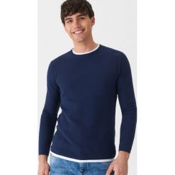 Sweter - Granatowy. Niebieskie swetry męskie marki House, s, bez wzorów, bez kołnierzyka, bez kaptura. Za 79,99 zł.