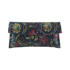 Skórzana kopertówka w kolorze niebieskim ze wzorem - (S)29 x (W)13 cm. Niebieskie kopertówki damskie Bosccolo, w paski, ze skóry, na ramię, bez dodatków. W wyprzedaży za 219,95 zł.