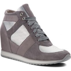 Sneakersy GINO ROSSI - Aimi DTH778-AG3-0323-8583-0 90/09. Szare półbuty damskie Gino Rossi, bez wzorów, ze skóry, bez obcasa, na koturnie, bez zapięcia. W wyprzedaży za 289,00 zł.