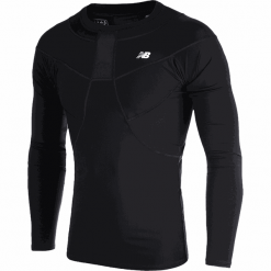 Koszulka kompresyjna MT032034BK. Koszulki męskie New Balance, xl, bez wzorów, z elastanu, bez kołnierzyka, bez rękawów, do piłki nożnej. Za 199,99 zł.