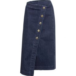 Spódnica dżinsowa bonprix ciemny denim. Niebieskie spódniczki damskie bonprix, bez wzorów, z denimu. Za 139,99 zł.